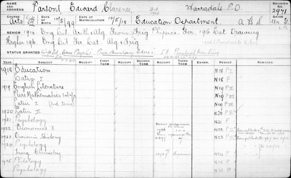 PARSONS, Edward Clarence