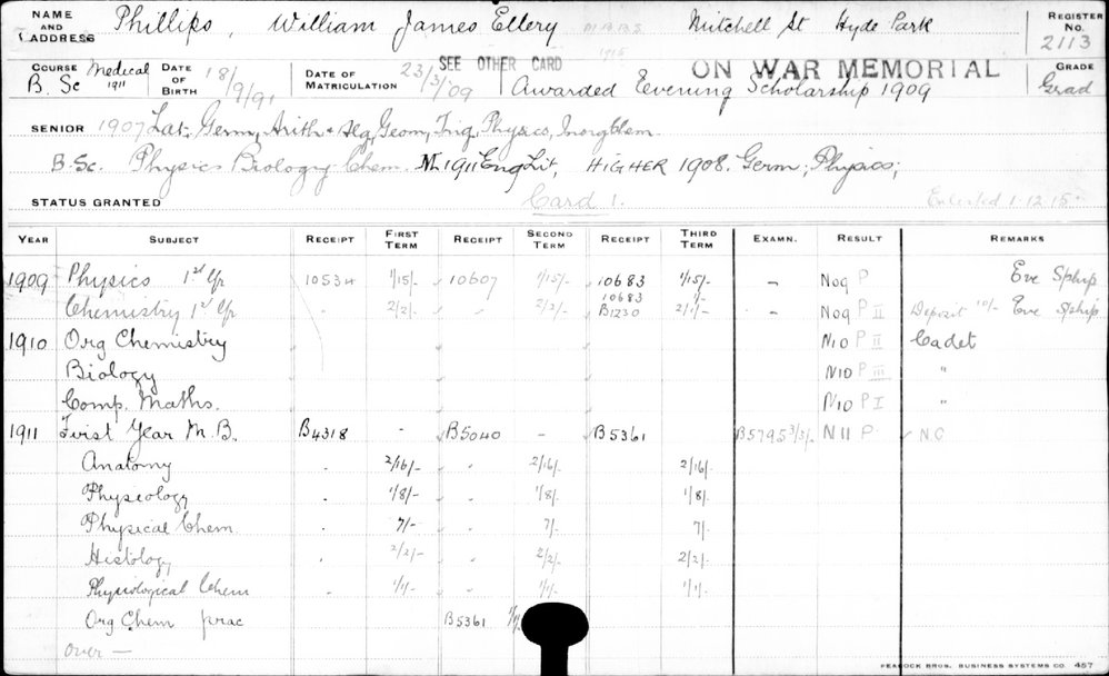 PHILLIPS, William James Ellery