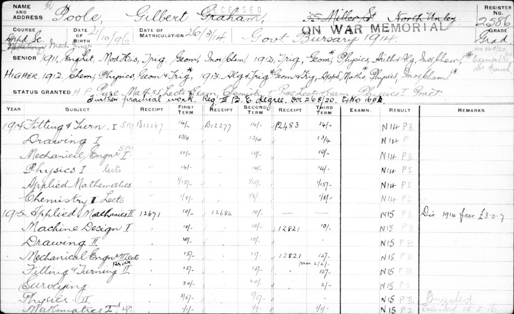 POOLE, Gilbert Graham