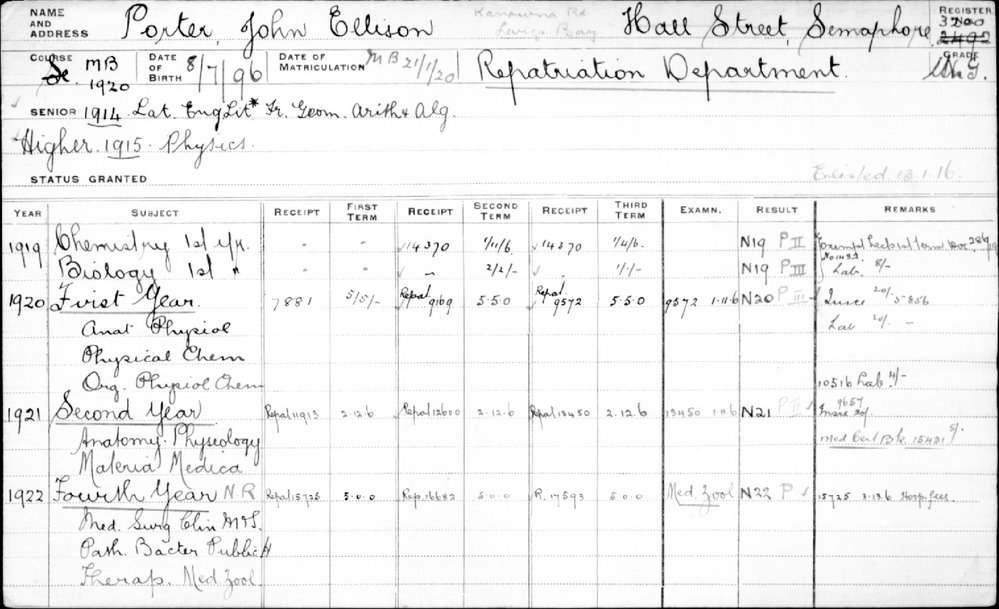 PORTER, John Ellison