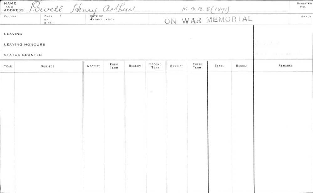 POWELL, Henry Arthur