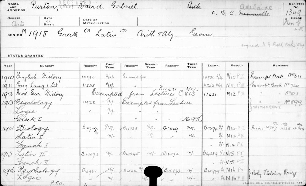 PURTON, David Gabriel