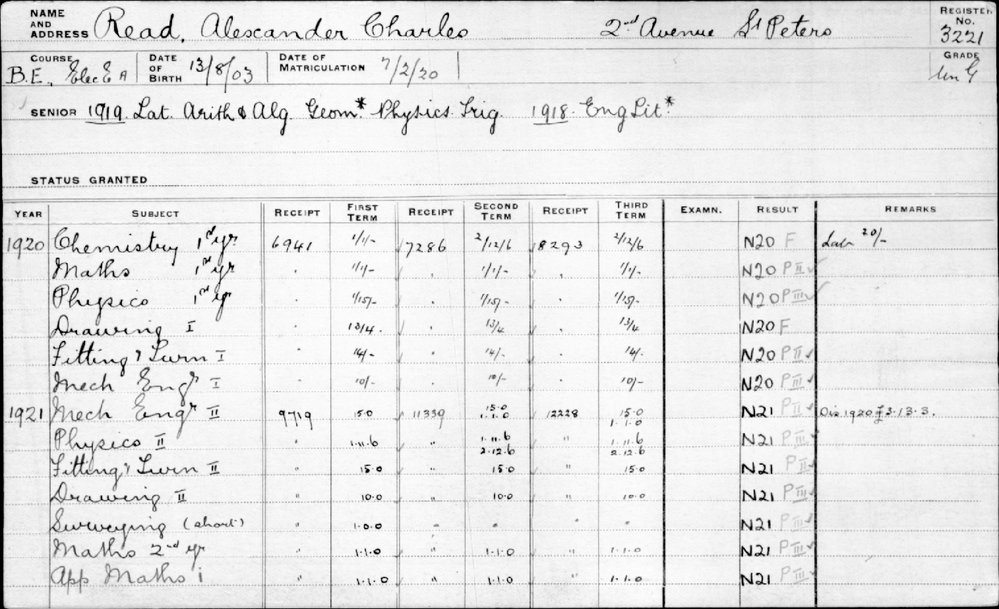 READ, Alexander Charles