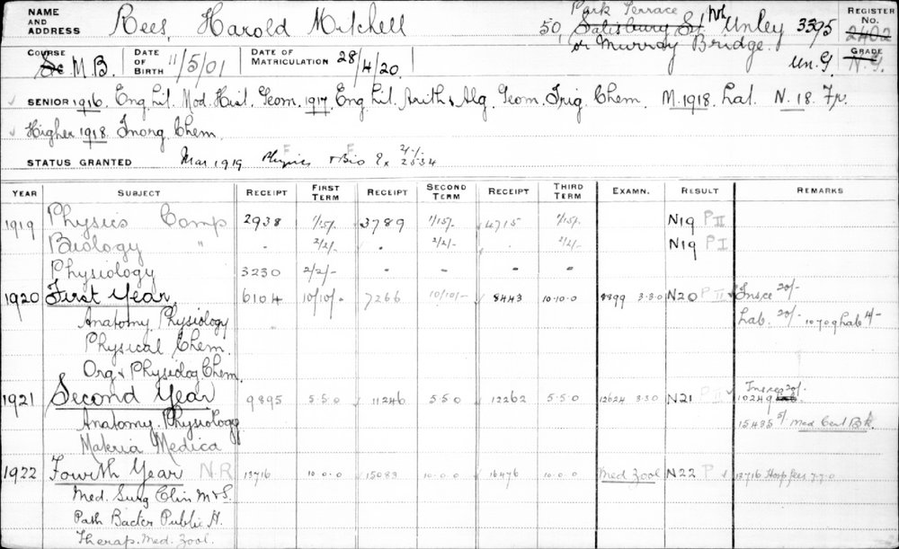 REES, Harold Mitchell