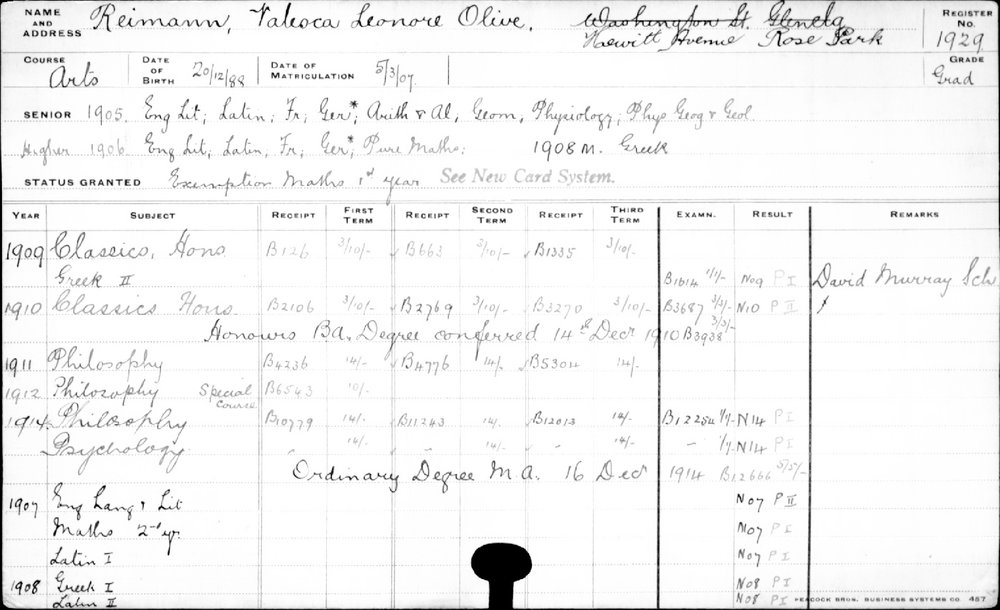 REIMANN, Valesca Leonore Olive