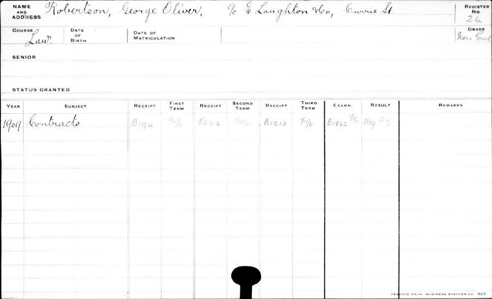 ROBERTSON, George Oliver