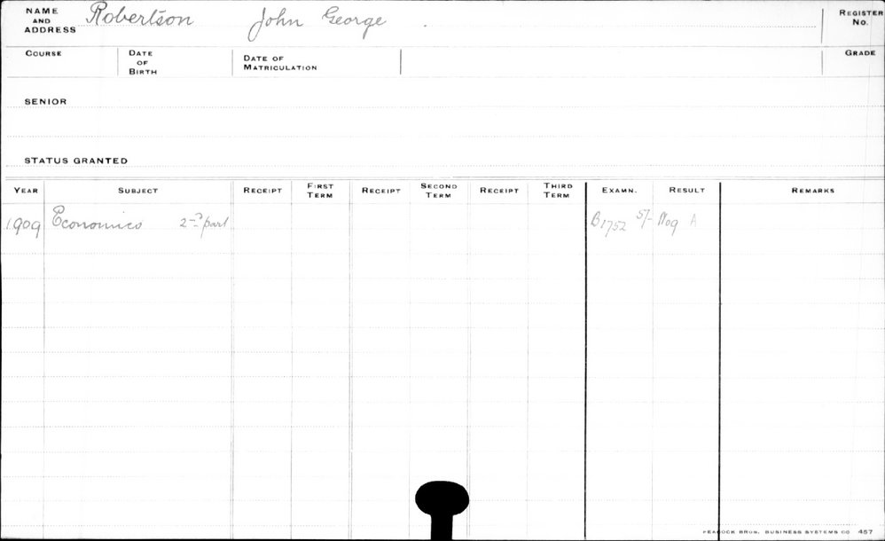 ROBERTSON, John George