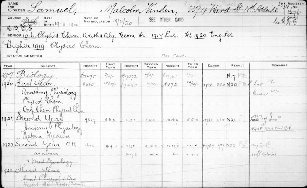 SAMUEL, Malcolm Vindin