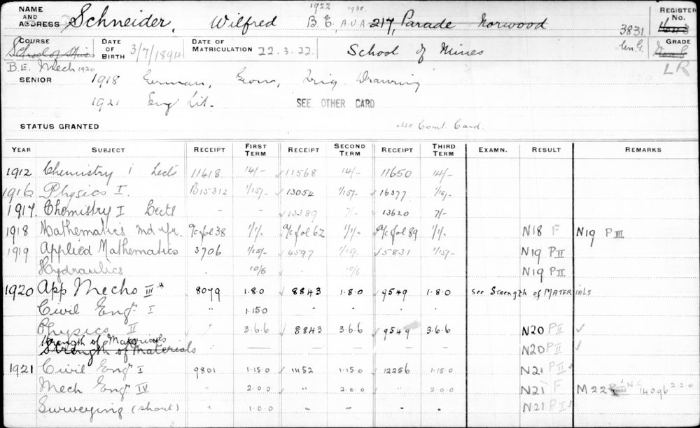 SCHNEIDER, Wilfred