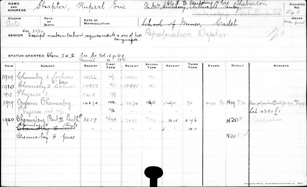 SHAPTER, Rupert Eric