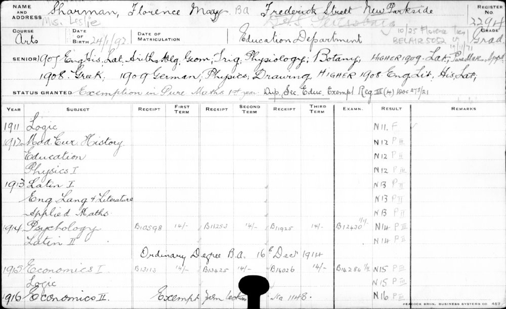 SHARMAN, Florence Mary