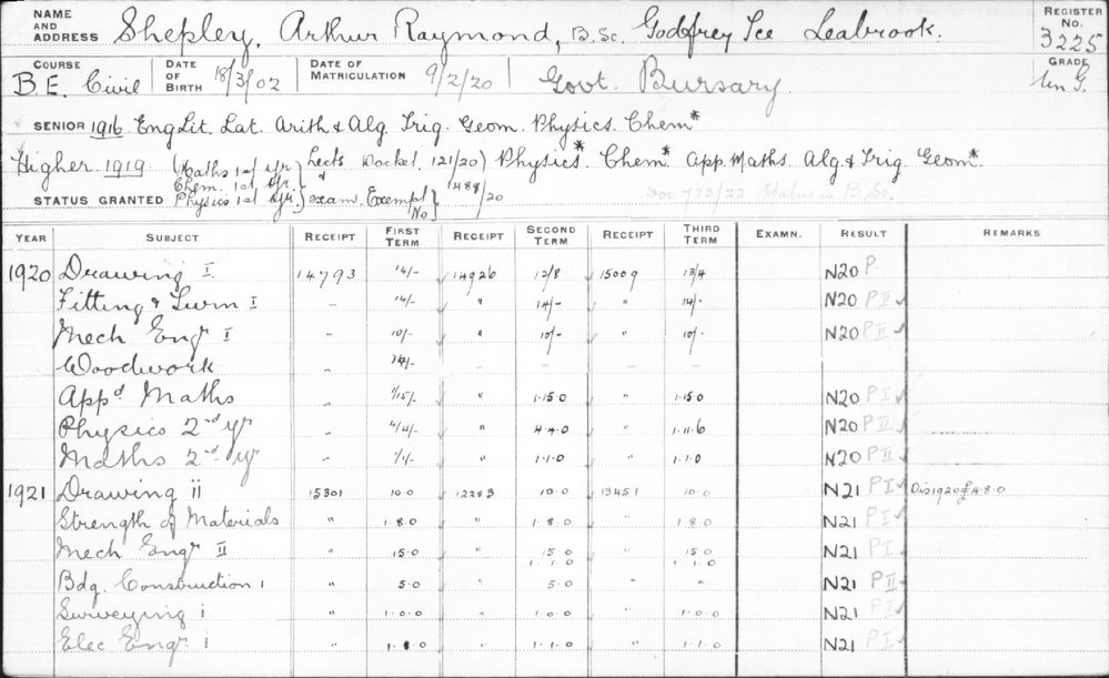 SHEPLEY, Arthur Raymond