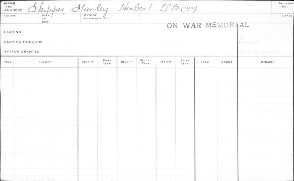 SKIPPER, Stanley Herbert