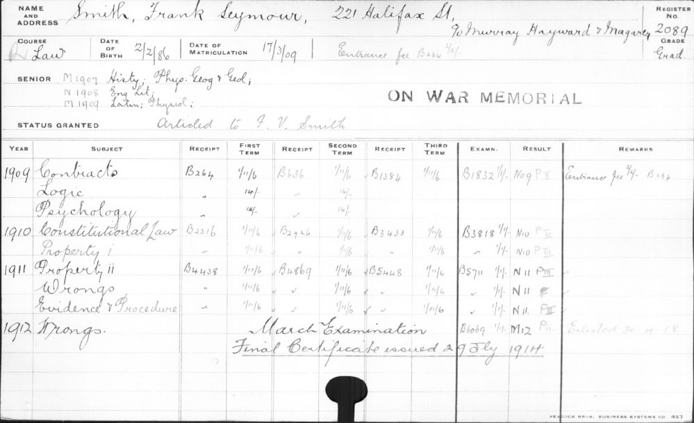 SMITH, Frank Seymour