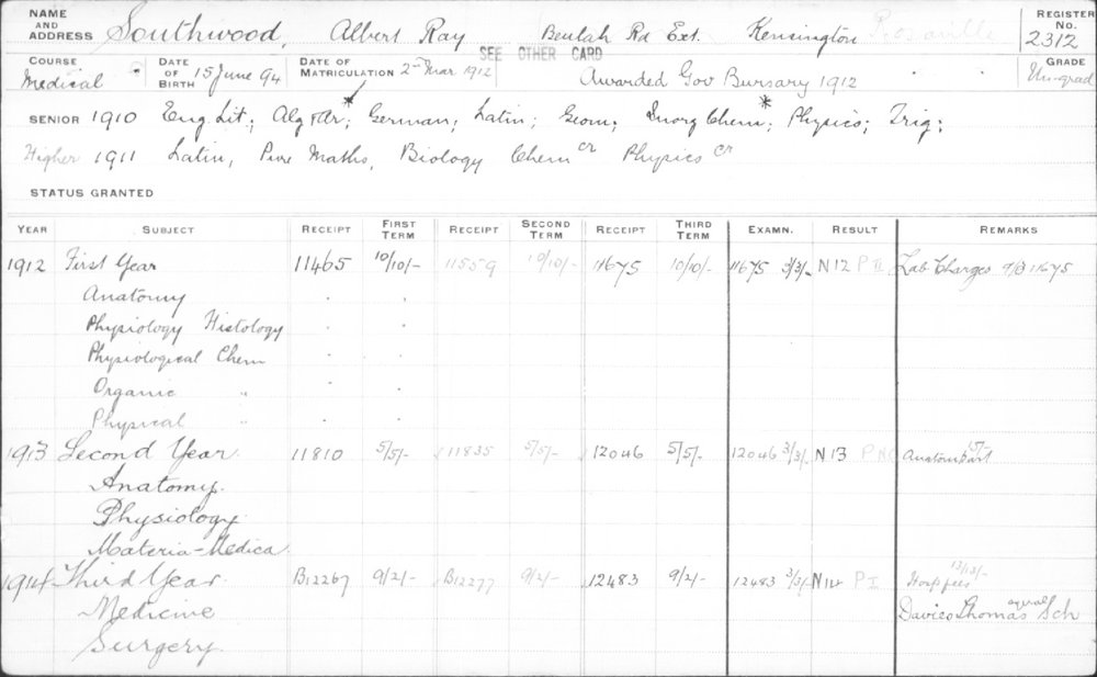 SOUTHWOOD, Albert Ray