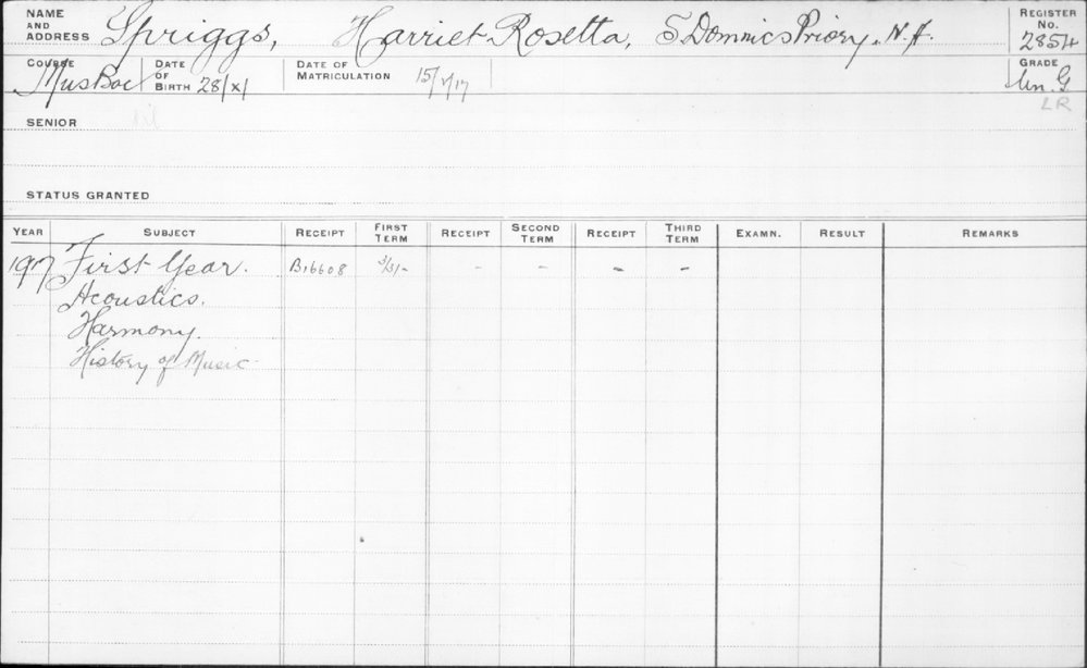 SPRIGGS, Harriet Rosetta