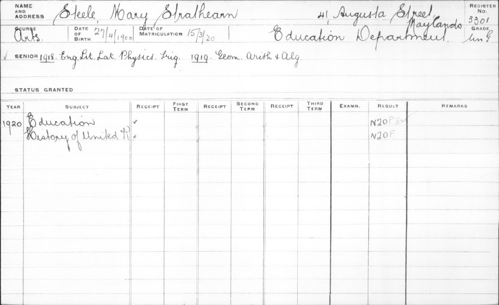 STEELE, Mary Strathearn