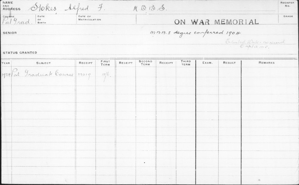 STOKES, Alfred Francis