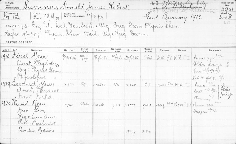 SUMNER, Donald James Robert