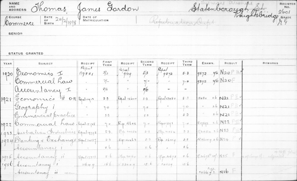 THOMAS, James Gordon