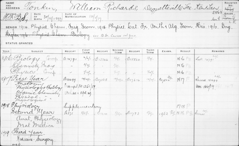 TONKIN, William Richards