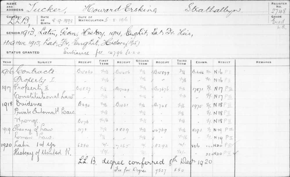 TUCKER, Howard Erskine