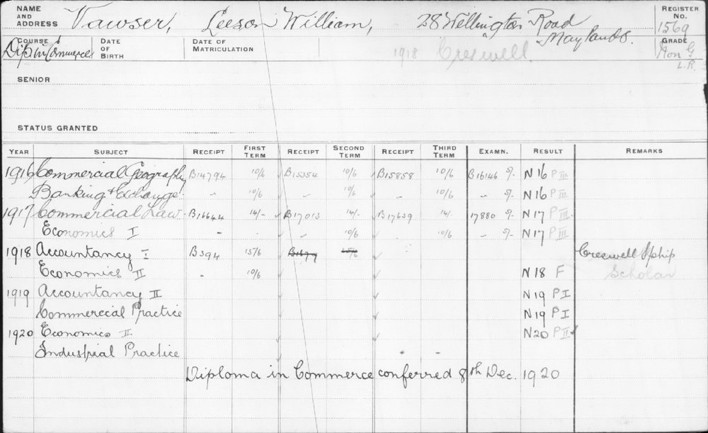 VAWSER, Leeson William