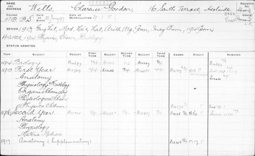 WELLS, Clarence Gordon