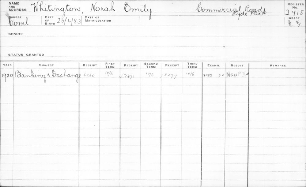 WHITINGTON, Norah Emily