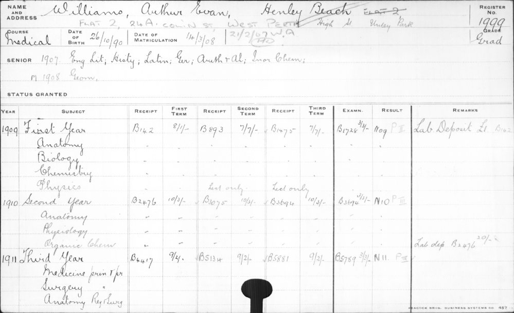 WILLIAMS, Arthur Evan