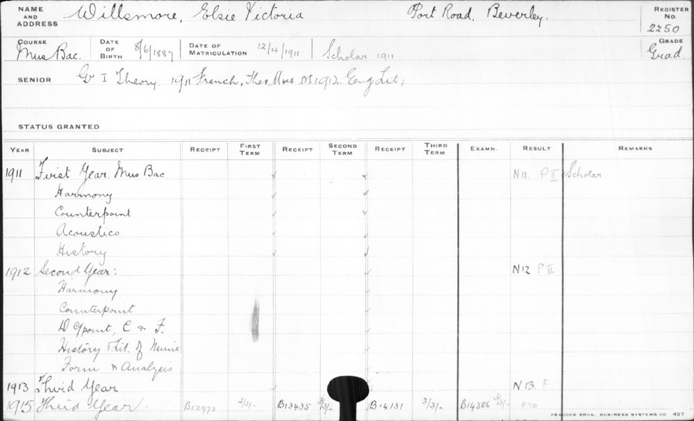 WILLSMORE, Elsie Victoria