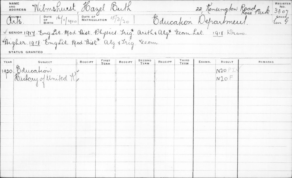 WILMSHURST, Hazel Ruth