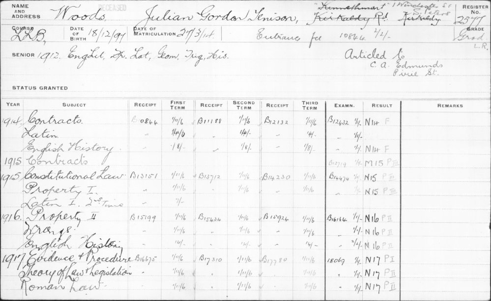 WOODS, Julian Gordon Tenison