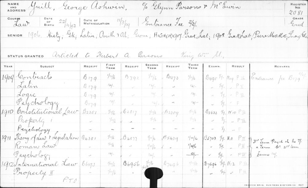 YUILL, George Ashwin