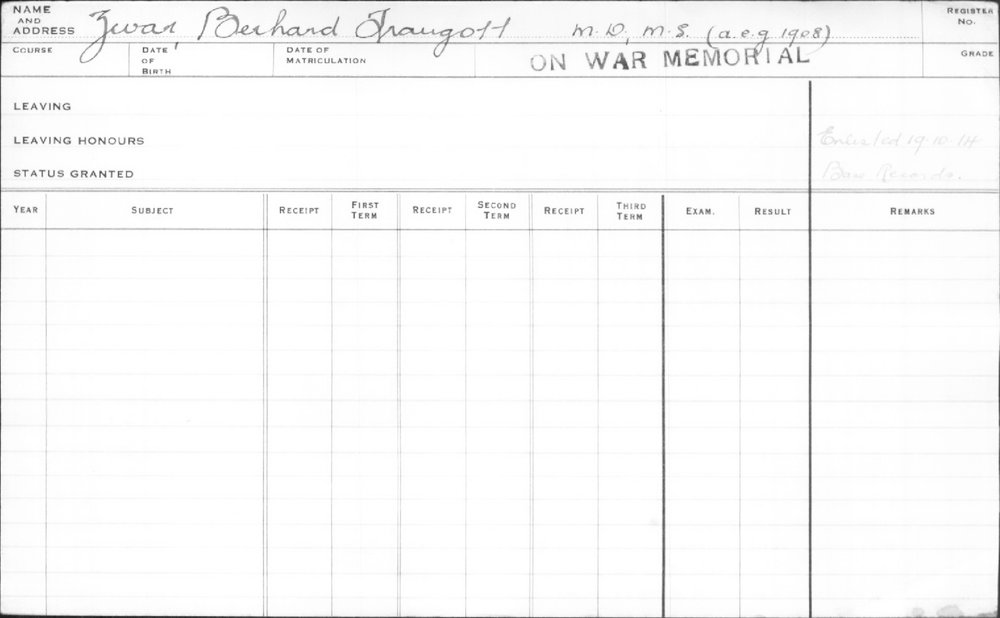 ZWAR, Bernhard Traugott