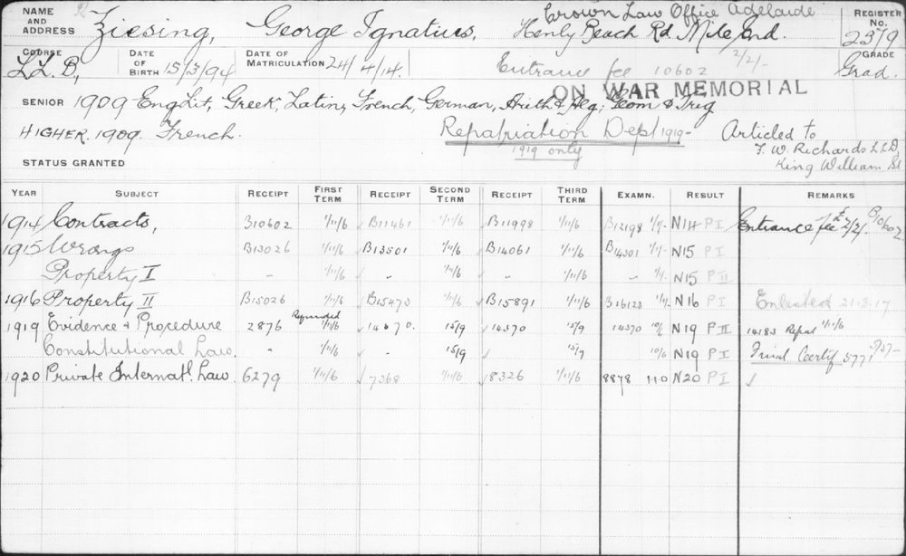 ZIESING, George Ignatius