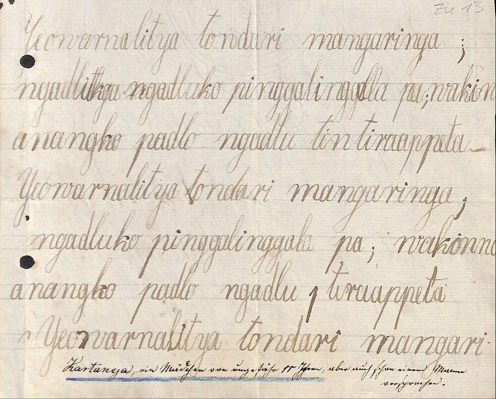 Kaurna Children's Letters - Kartanya - Classwork