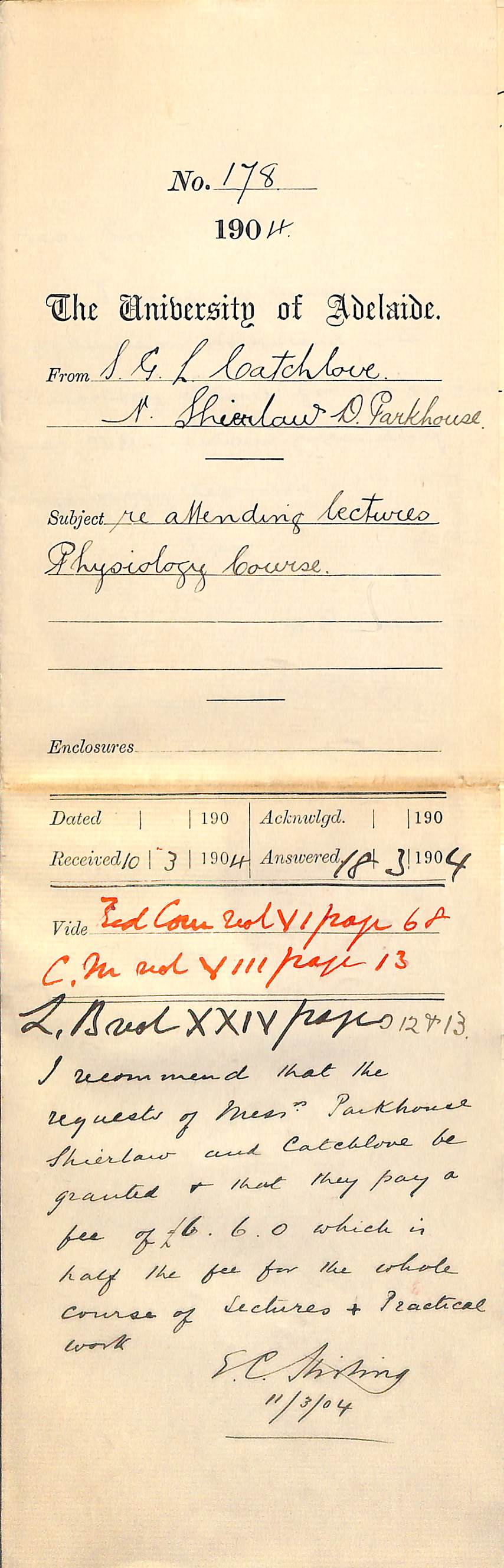 Attending lectures Physiology Course