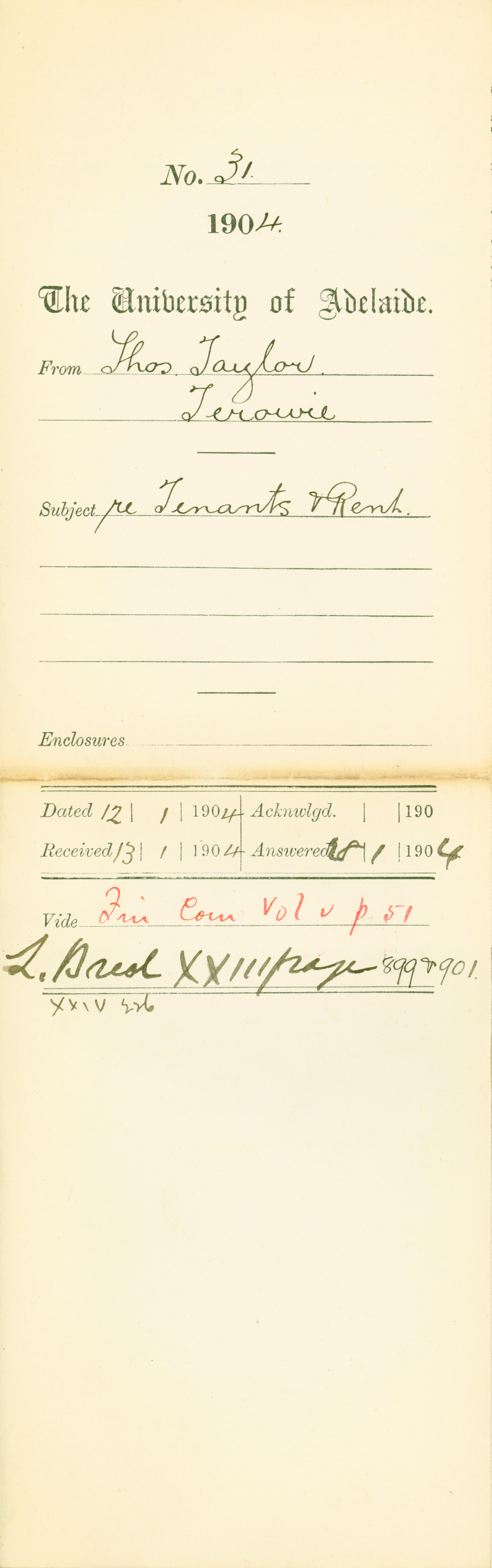 Tenants and Rent Collection of rent