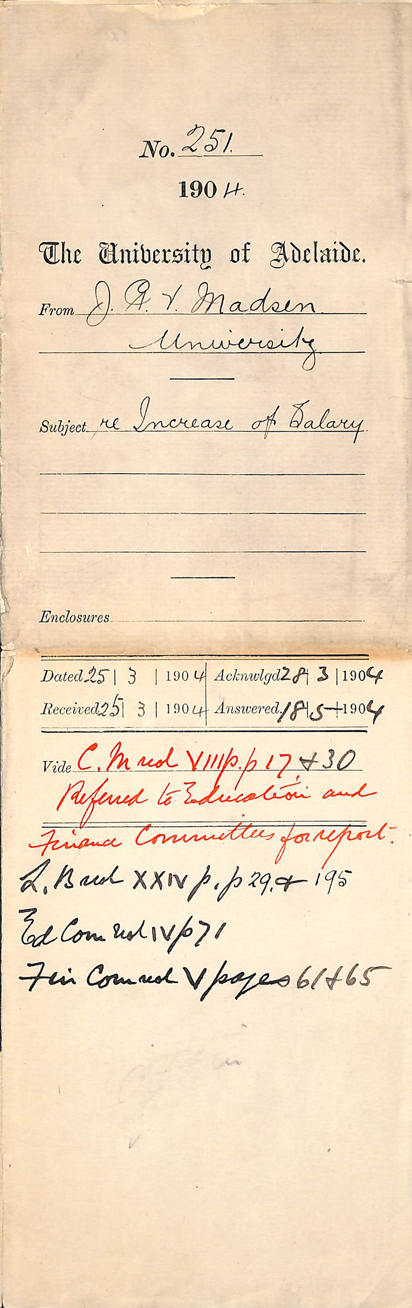 Madsen Salary Increase