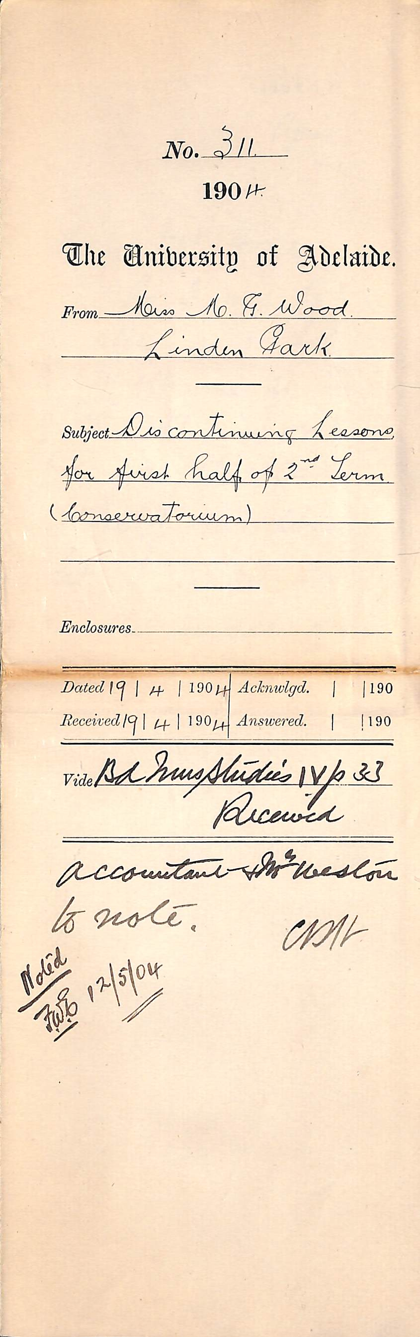 Discontinuing Lessons for first half of 2nd Term