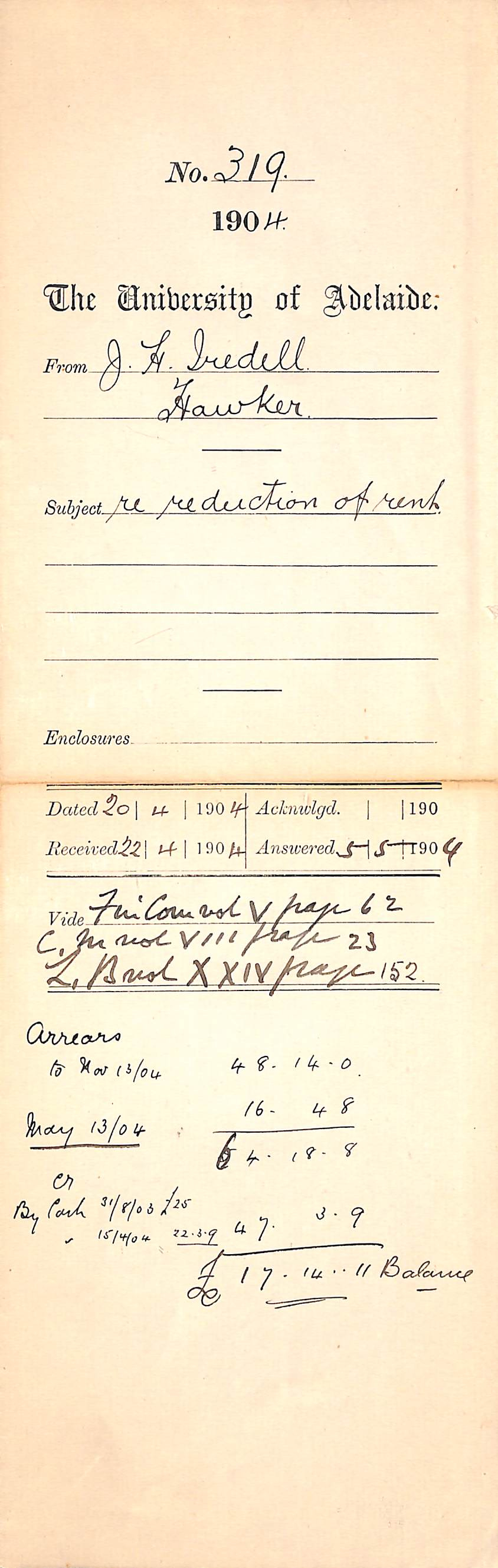 Re reduction of Rent