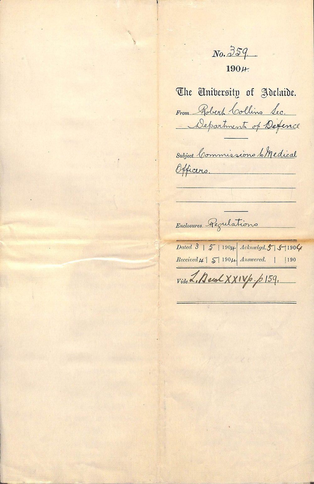 Commissions to Medical Officers