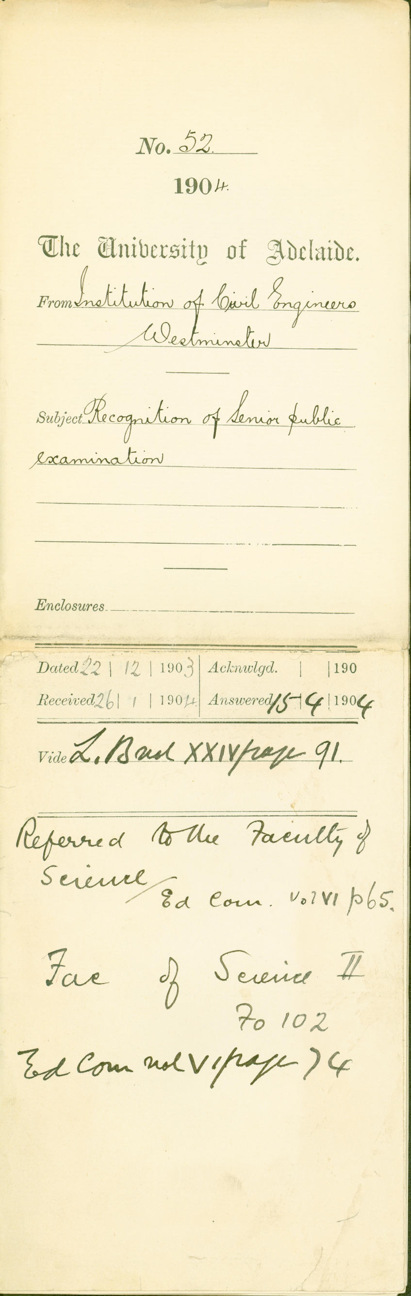 Recognition of Senior public examination