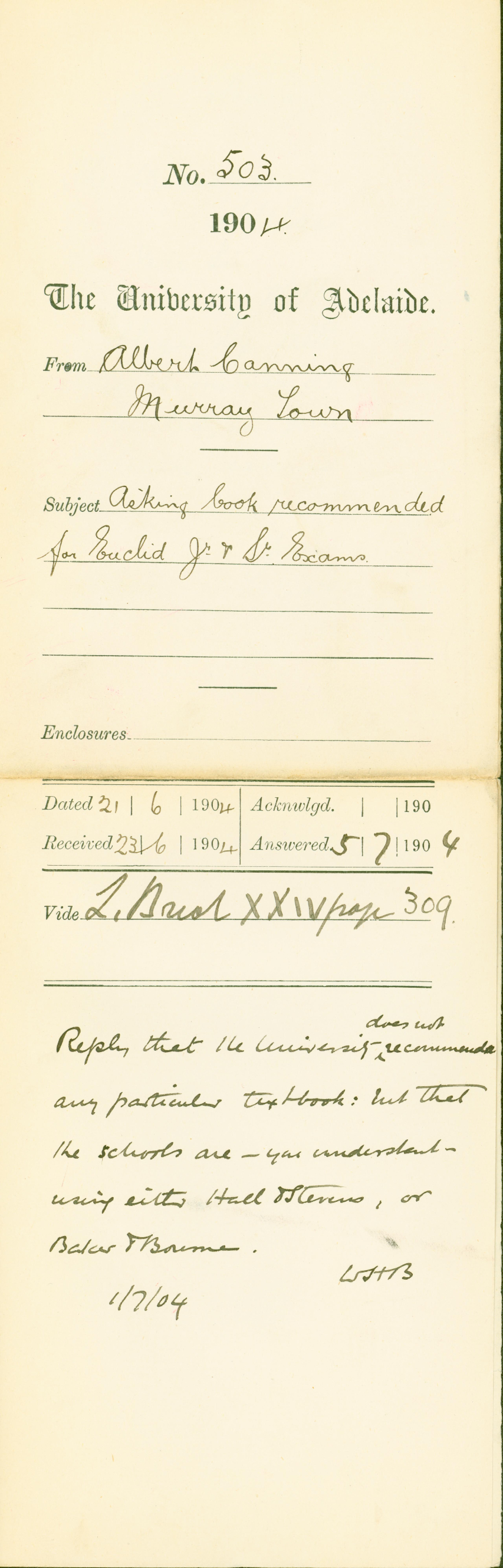 Asking for Euclid Junior and Senior Exams