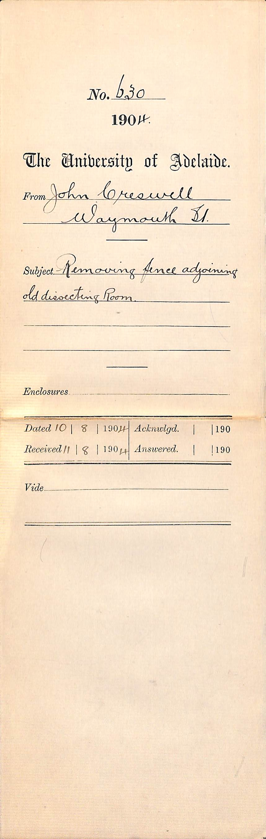 Removing fence adjoining Old Dissecting Room