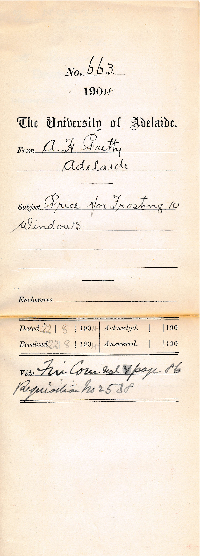 Price for Frosting 10 Windows