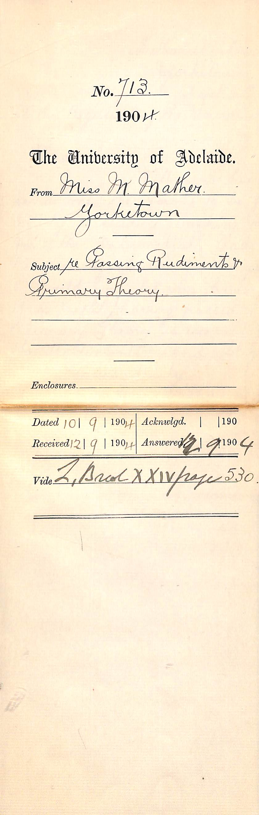 Re Passing Rudiments and Primary Theory