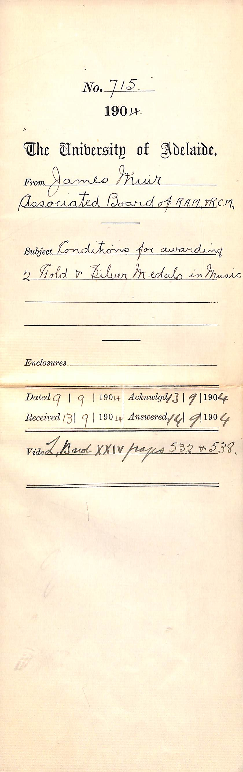 Conditions for awarding 2 Gold and Silver Medals in Music