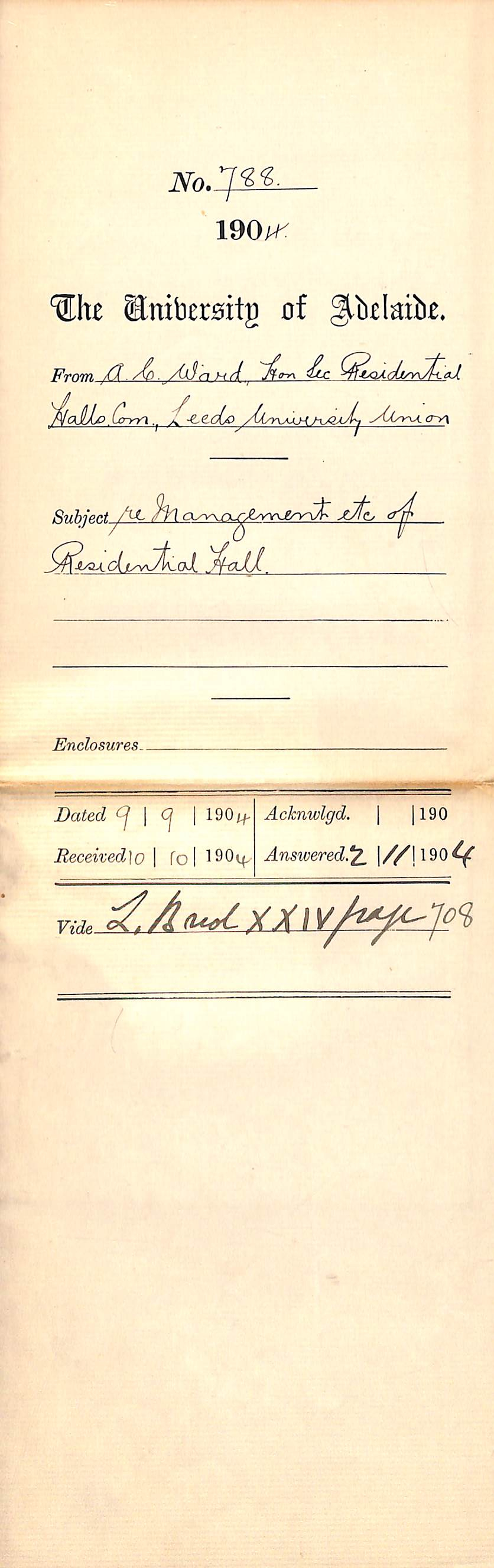 Re Management of Residential Hall